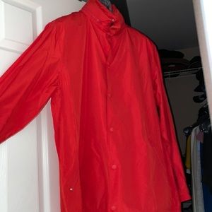 Red Balenciaga jacket